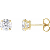 14K Yellow 4 CTW Lab-Grown Diamond Earrings