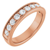 14K Rose 5/8 CTW Lab-Grown Diamond Anniversary Band