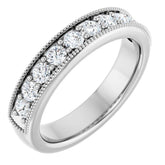 Platinum 5/8 CTW Lab-Grown Diamond Anniversary Band