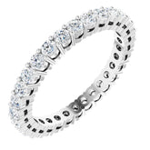 14K White 9/10 CTW Lab-Grown Diamond Eternity Band