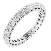 14K White 1 1/2 CTW Lab-Grown Diamond Eternity Band Size 7