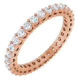 14K Rose 9/10 CTW Lab-Grown Diamond Eternity Band