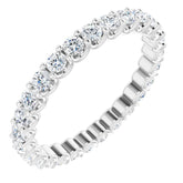 14K White 3/4 CTW Lab-Grown Diamond Eternity Band Size 5