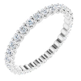 14K White 7/8 CTW Lab-Grown Diamond Eternity Band Size 5.5