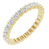 14K Yellow 9/10 CTW Lab-Grown Diamond Eternity Band Size 7