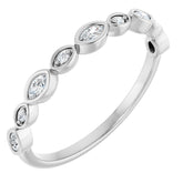 Platinum 1/6 CTW Lab-Grown Diamond Anniversary Band