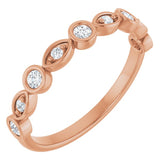 14K Rose 1/5 CTW Lab-Grown Diamond Anniversary Band