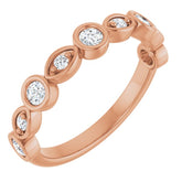 14K Rose 1/3 CTW Lab-Grown Diamond Anniversary Band