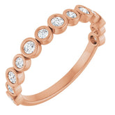 14K Rose 1/3 CTW Lab-Grown Diamond Anniversary Band