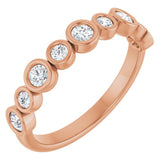 14K Rose 3/8 CTW Lab-Grown Diamond Anniversary Band