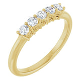 14K Yellow 1/3 CTW Lab-Grown Diamond Anniversary Band