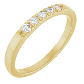 14K Yellow 1/6 CTW Lab-Grown Diamond French-Set Anniversary Band