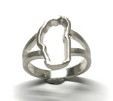 Sterling Silver Medium Lake Tahoe Outline- Size 7