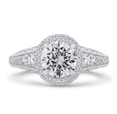 14K White & Rose Gold Diamond Engagement Ring- Special Order Only