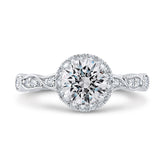 14K White Gold Diamond Engagement Ring- Special Order Only