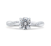 14K White Gold Diamond Engagement Ring- Special Order Only