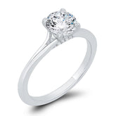 14K White Gold Solitare Diamond Engagement Ring- Special Order Only