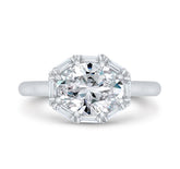 14 Karat White Gold Oval Diamond Engagement Ring- Special Order Only