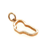 Medium Yellow Gold Lake Tahoe Outline Charm for Charm Bracelet