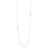 "Cupido" Sterling Silver Necklace With Keys And Semi Precious Stones