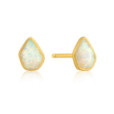 Gold Plated Earrings with Lab Grown Opals
