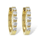 14 Karat Yellow Gold Diamond Earrings