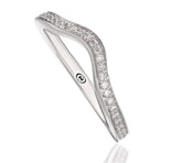 18 Karat White Gold Diamond Band