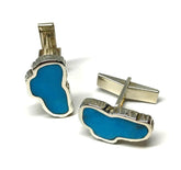 Large Turquoise Lake Tahoe Cufflinks