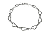 Small Silver Lake Tahoe Outline Bracelet- 7"