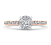 14 Karat Rose Gold Diamond Engagement Ring- Special Order Only
