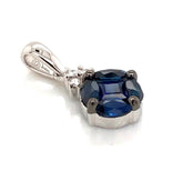 14 Karat White Gold Pendant w/ 5 Sapphires
