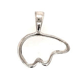 Medium Sterling Silver Bear Outline Pendant