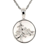 Sterling Silver Tahoe Mountain Scene Pendant