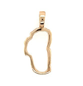 Large 14KYG Lake Tahoe Outline Pendant