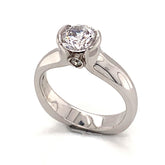 18K White Gold Modern/Clean Engagement Ring