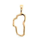 Medium 14 Karat Yellow Gold Lake Tahoe Outline Pendant