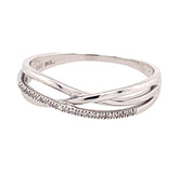 14 Karat White Gold Diamond Ring - Sz 6.5