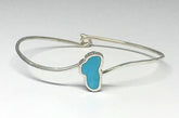 Silver Lake Tahoe Bracelet with Turquoise. Size 6.75
