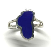 Medium Sterling Silver Lapis Lake Tahoe Ring - Size 6