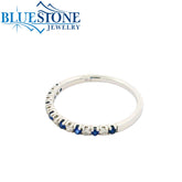 14 Karat White Sapphire And Diamond Ring - Sz. 6.5