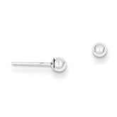 14kt White Gold 3mm Ball Earrings