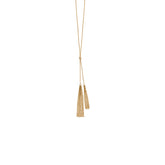 14K Gold Double Tassel Necklace