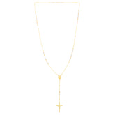 14K Gold Rosary Inspired Necklace