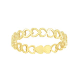 14K Gold Open Heart Stackabe Ring