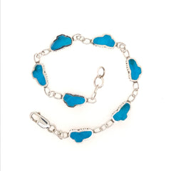 Sterling Silver Lake Tahoe Turquoise Bracelet- 7.5 Inches