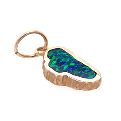 Small Yellow Gold Opal Lake Tahoe Charm for Charm Bracelet