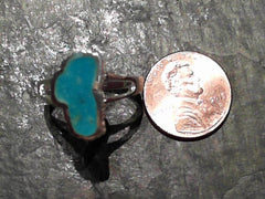 Medium Silver Lake Tahoe Ring w/ Turquoise - Sz. 7