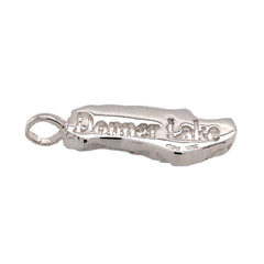 Medium Sterling Silver Donner Lake Lapis Pendant