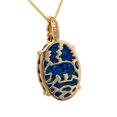 Large Sterling Silver with 14 Karat Yellow Gold Vermeil Lake Tahoe/Bea