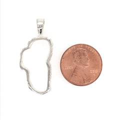 Extra Large Sterling Silver Lake Tahoe Outline Pendant.
Lake Tahoe pe